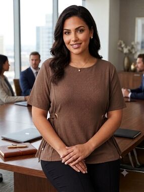 NWT Love Scarlett STRETCHY Side-Tie Blouse | 2X
